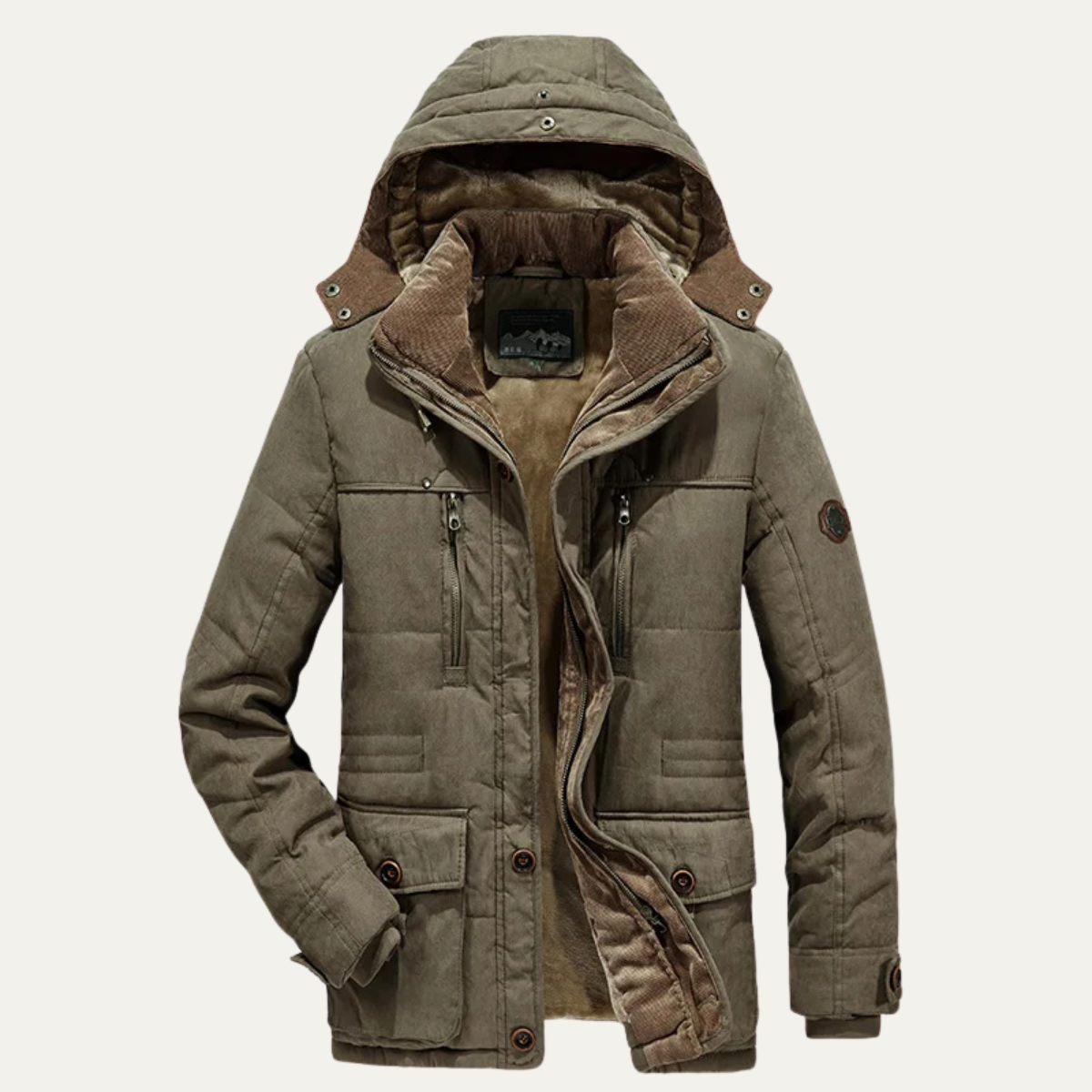 Axel | Men's Puffer Jacket Navy Quilted Hooded Winter Coat