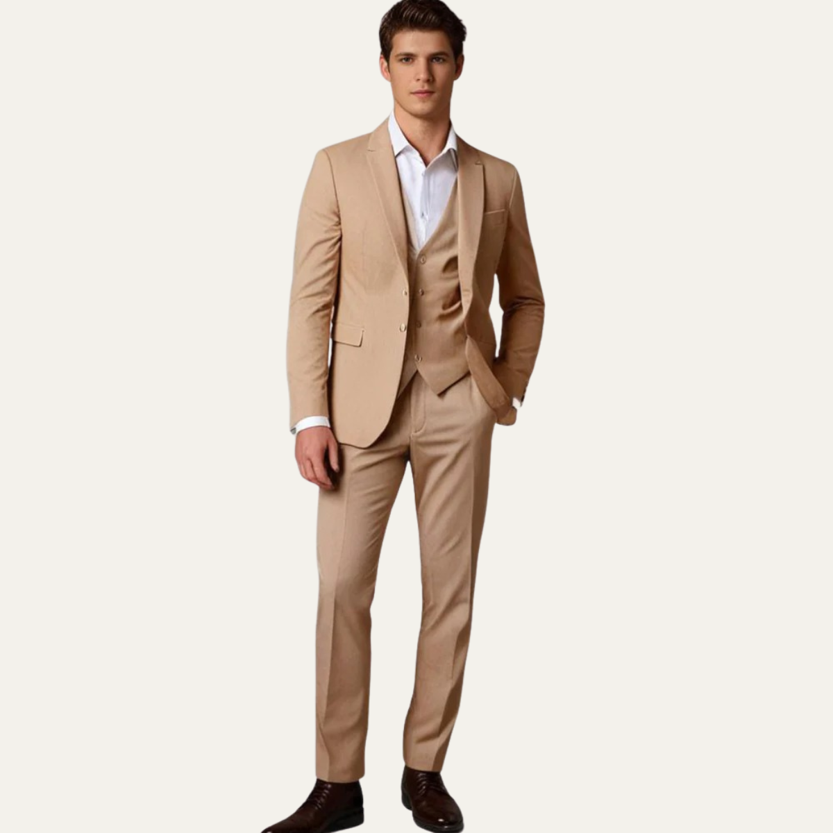 Bram | Men's Suit Gray Tailored Two Piece Blazer Pants