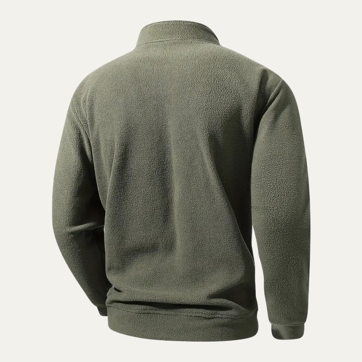 Beau | Men's Quarter Zip Fleece Pullover Gray