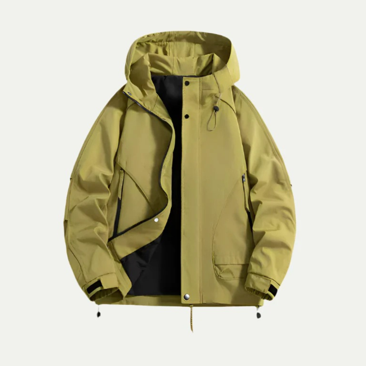 Axel | Men's Oversized Puffer Jacket Black Hooded Windbreaker