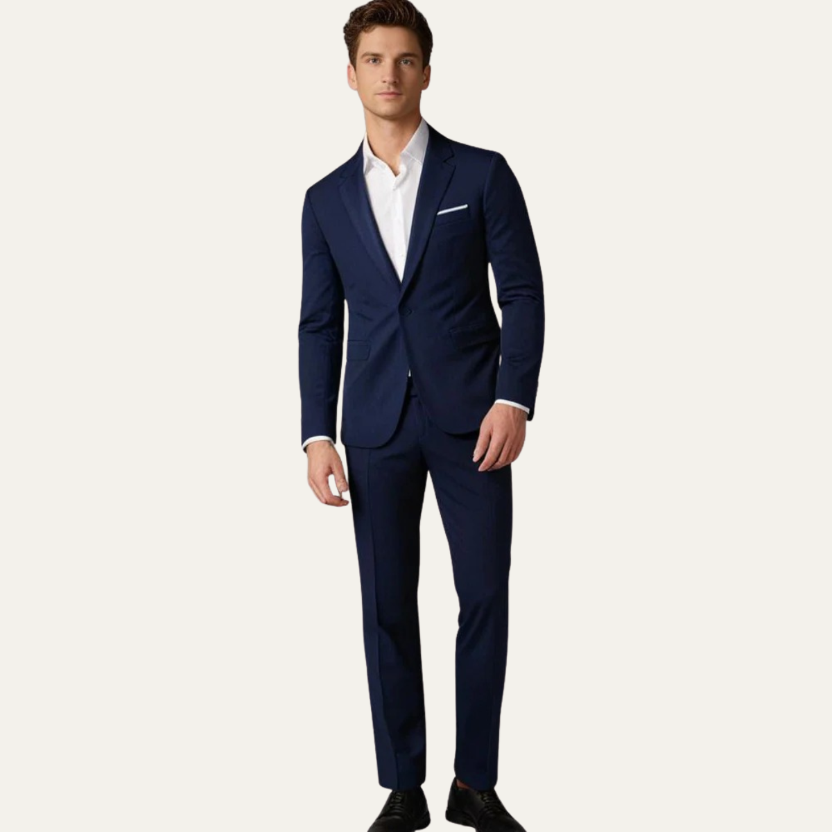 Bram | Men's Suit Gray Tailored Two Piece Blazer Pants
