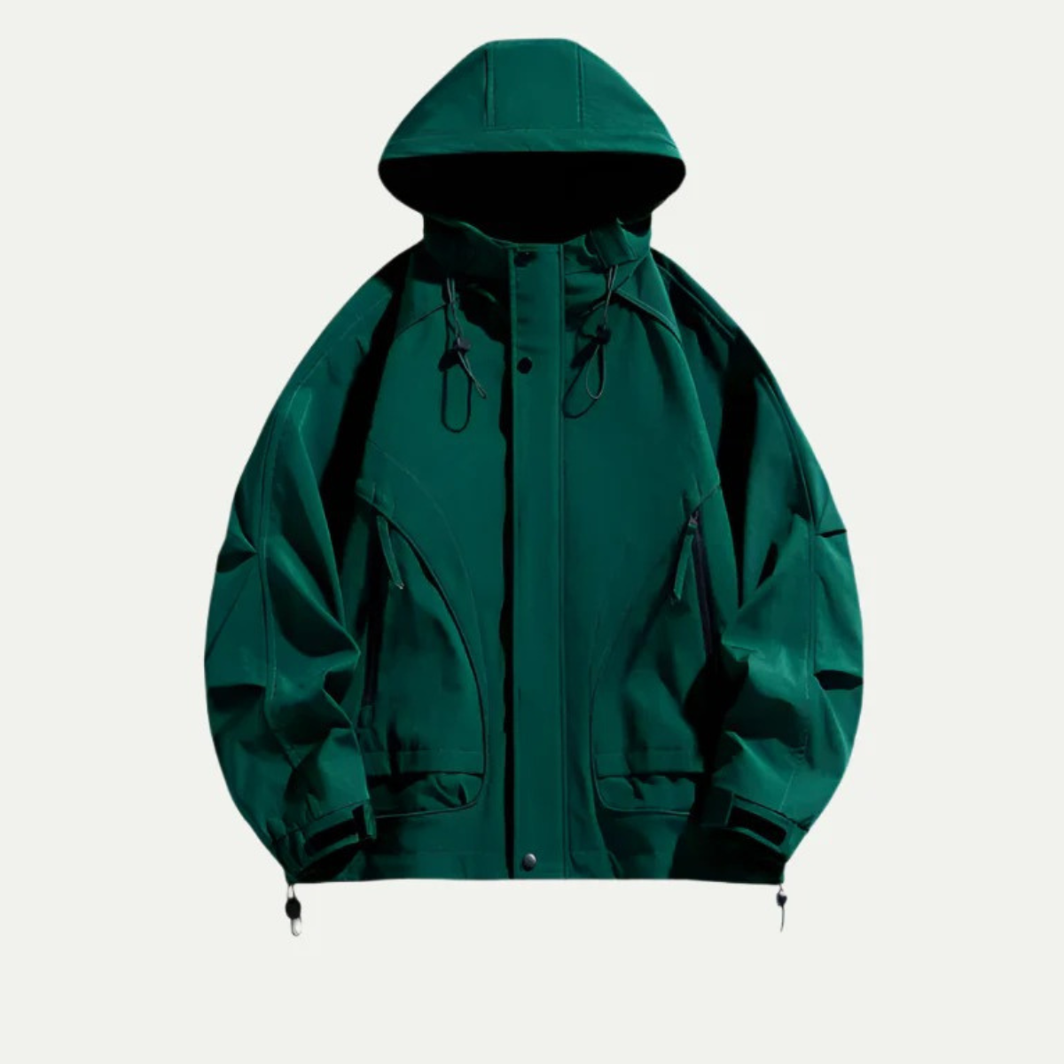 Axel | Men's Oversized Puffer Jacket Black Hooded Windbreaker