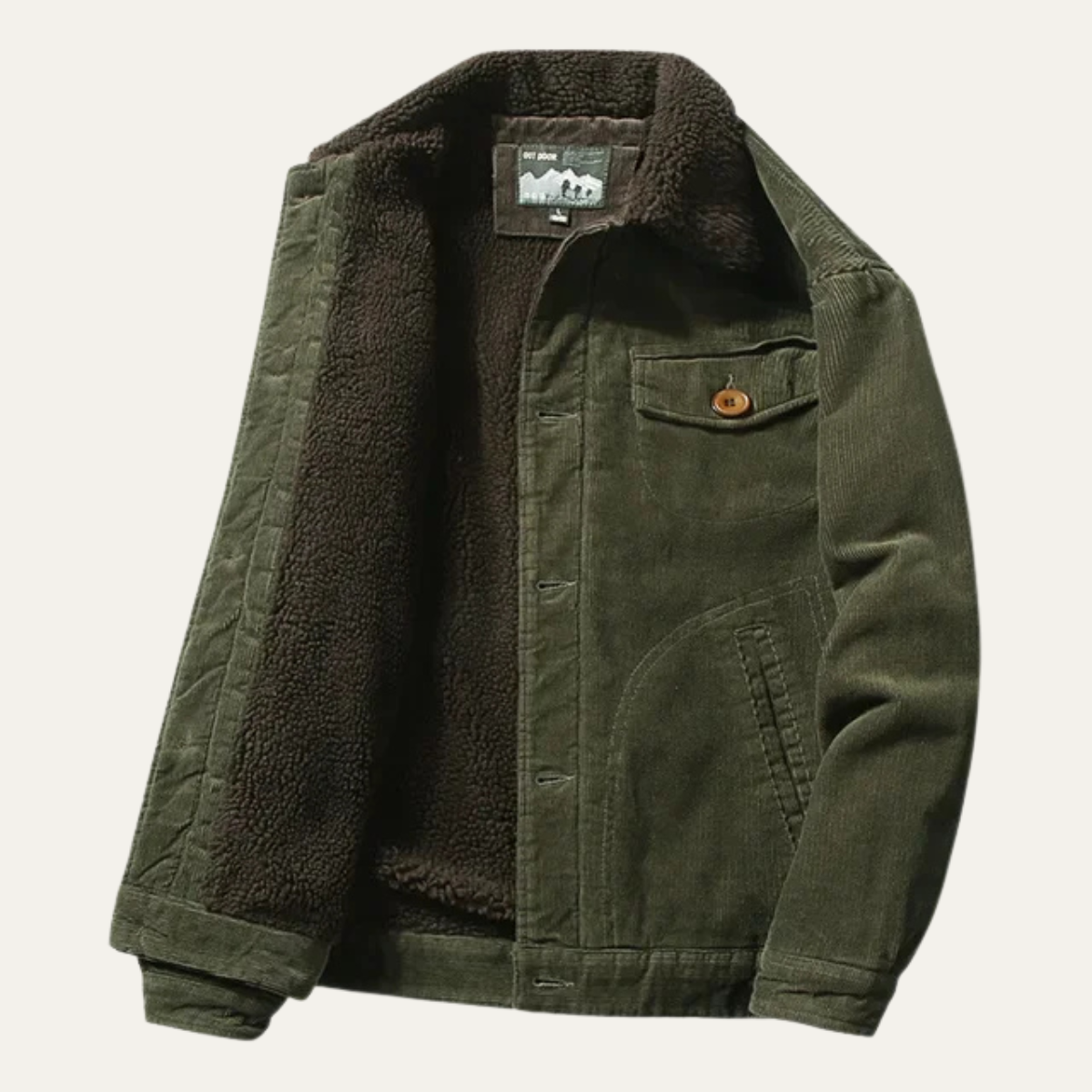 Hugo | Men's Sherpa Lined Corduroy Jacket Tan