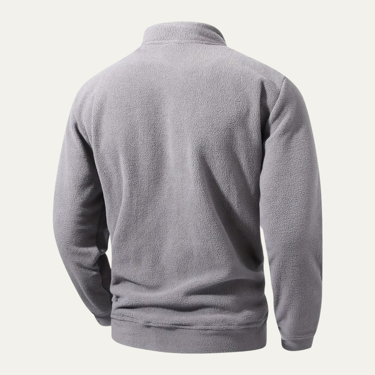 Beau | Men's Quarter Zip Fleece Pullover Gray