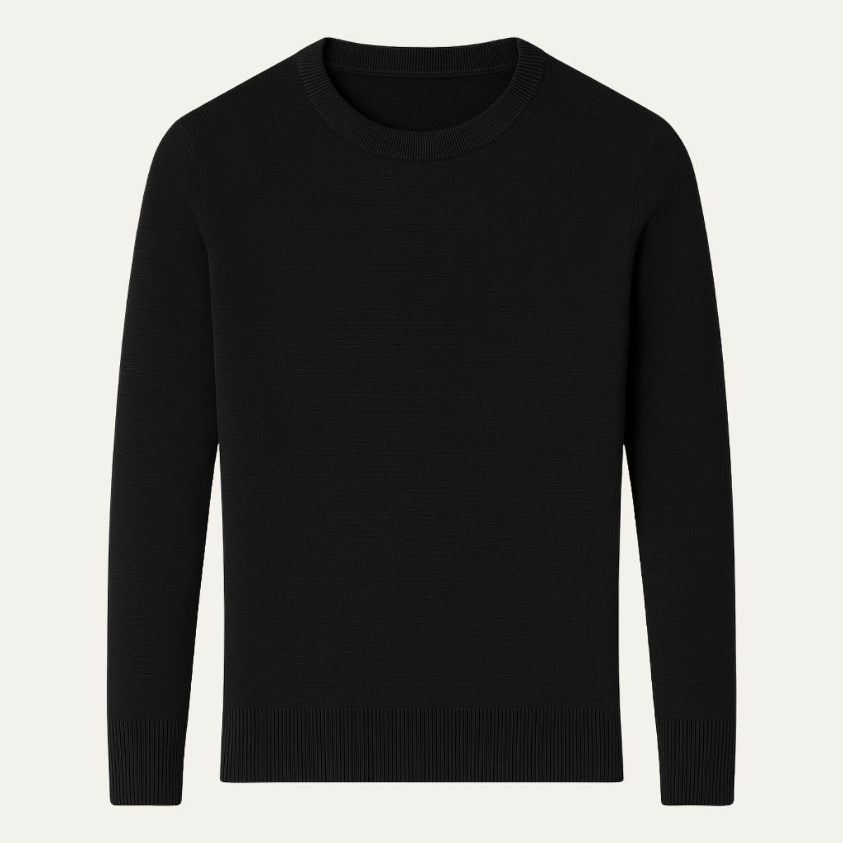 Ash | Men's Crew Neck Sweater Black Long Sleeve Knit