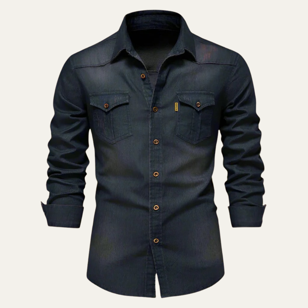 Bram | Men's Denim Shirt Light Blue Long Sleeve Button Up