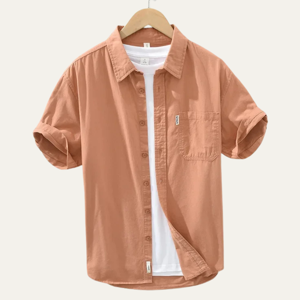 Sage | Men's Short Sleeve Button Up Shirt Light Green
