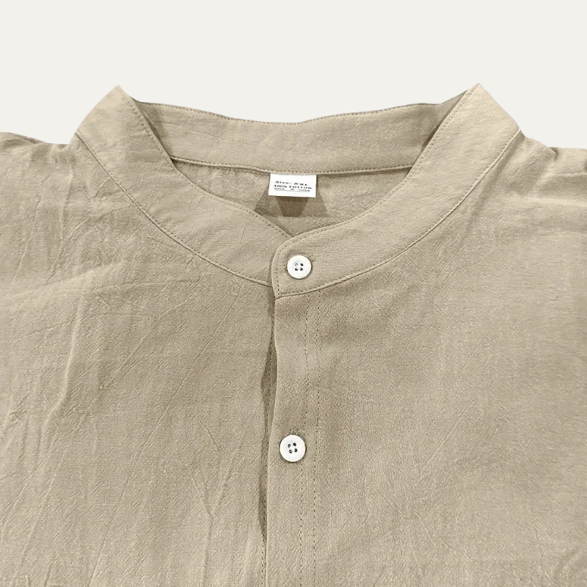 Sage | Men's Linen Lounge Set Cream Button Up Shirt Wide Leg Pants