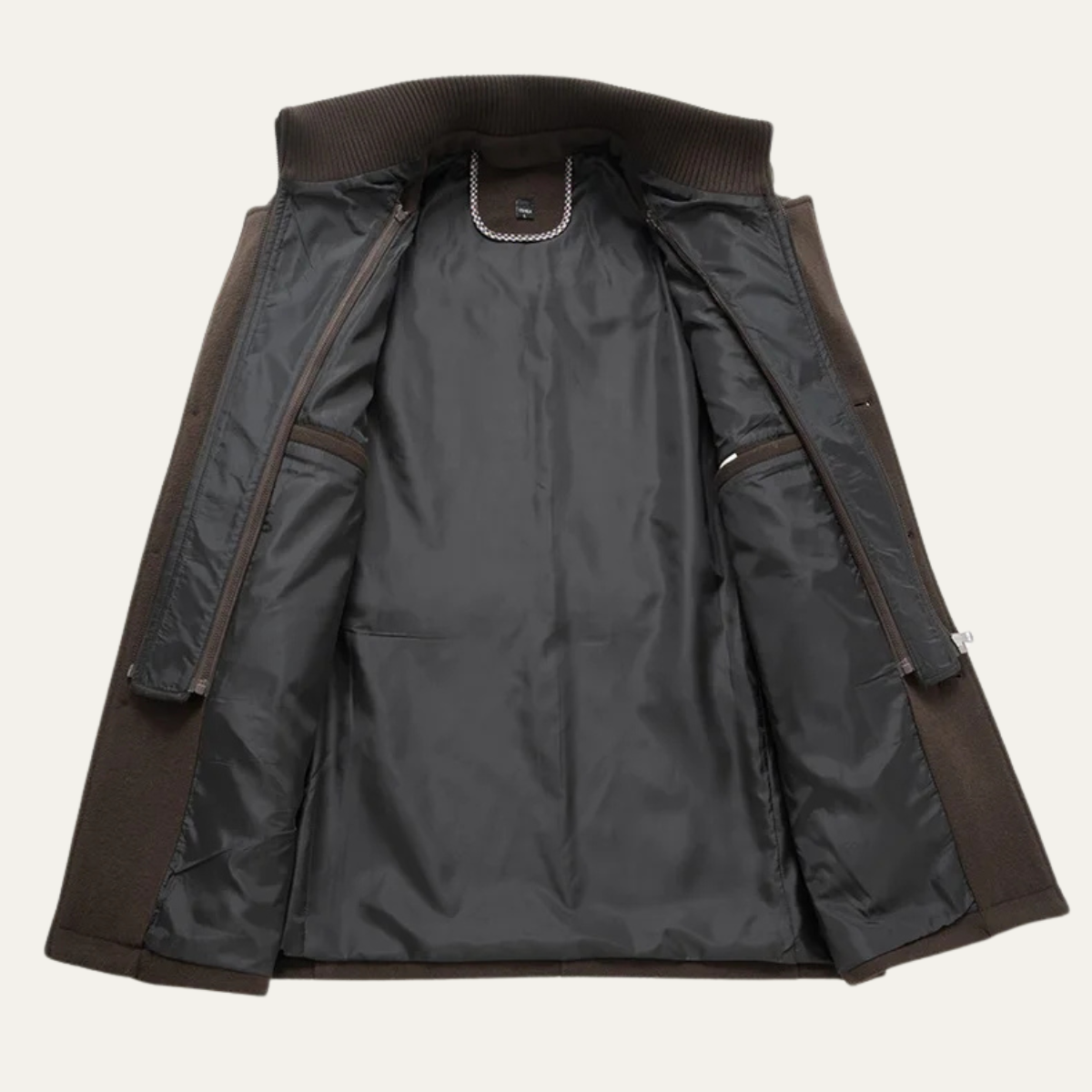 Callum | Men's Wool Blend Trench Coat Brown