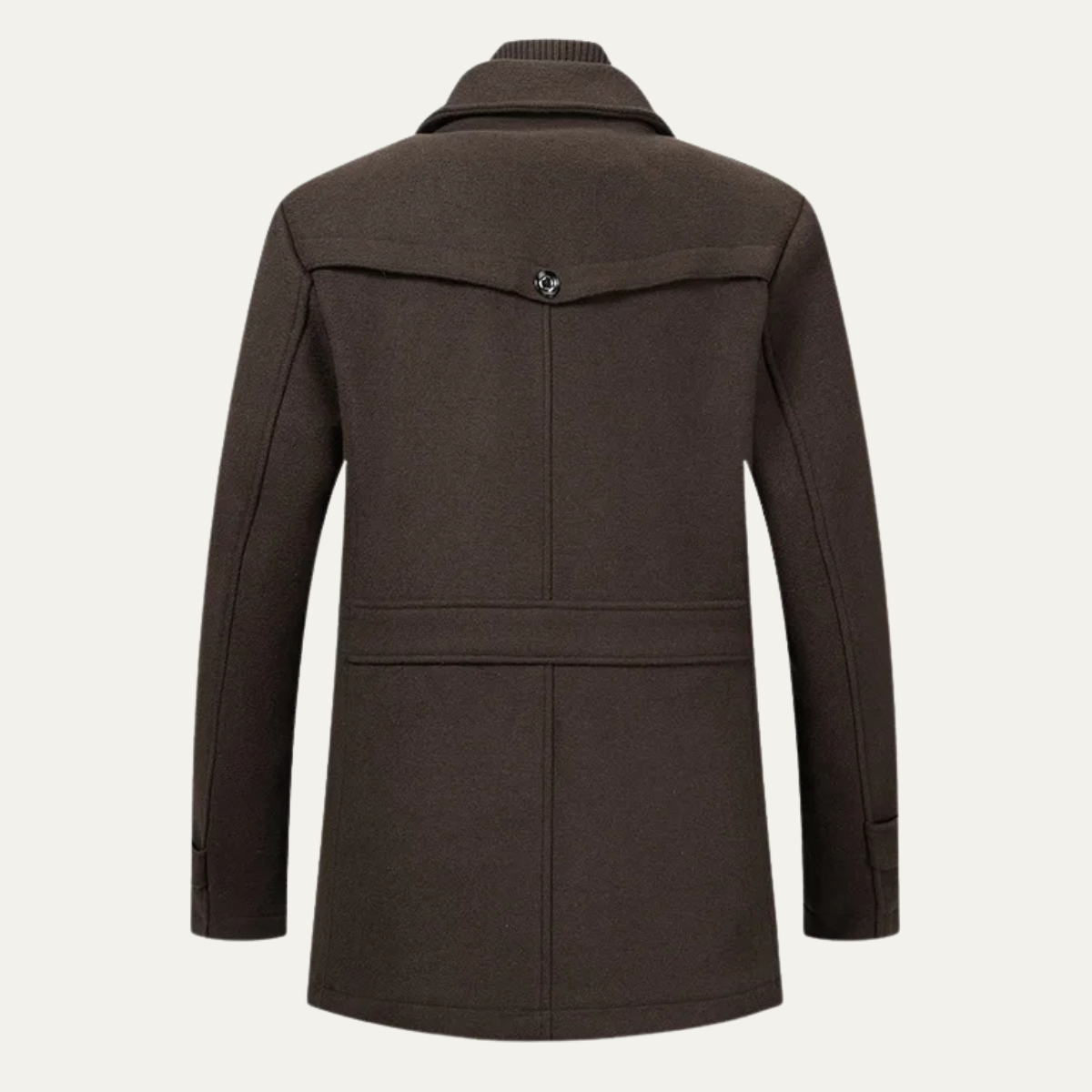 Callum | Men's Wool Blend Trench Coat Brown