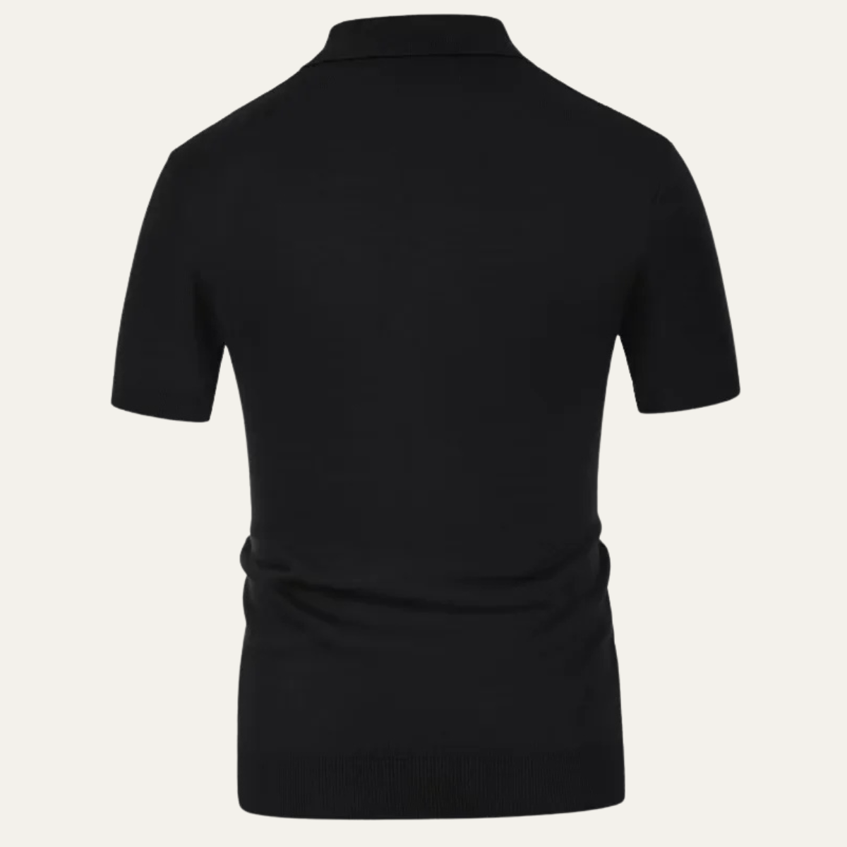 Axel | Men's Houndstooth Polo Shirt Black White