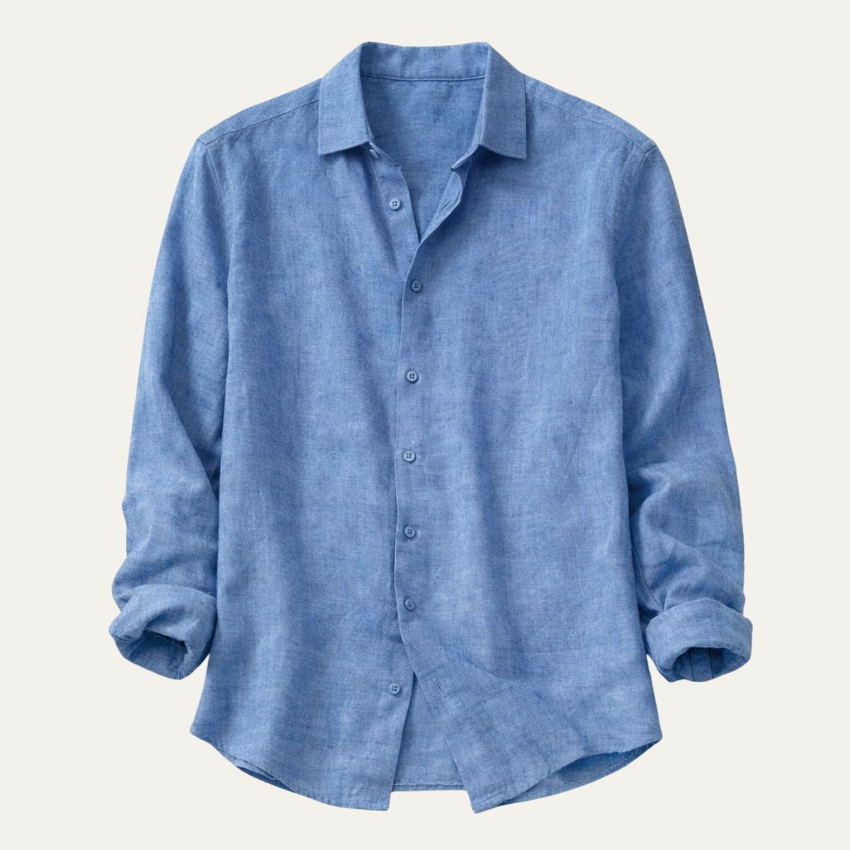 Luca | Men's Linen Button Up Shirt Light Blue