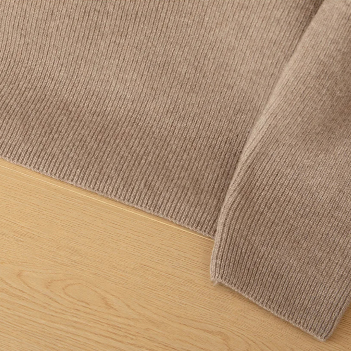Liv | Men's Ribbed Quarter Zip Sweater Cream Collared