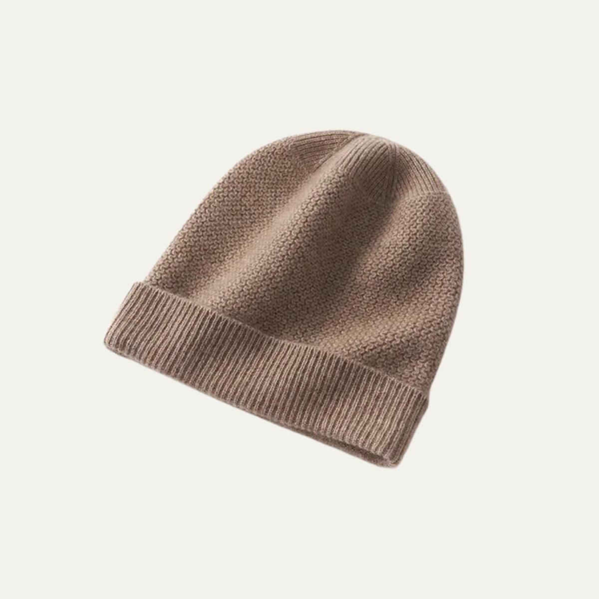 Axel | Men's Warm Ribbed Knit Beanie Cream