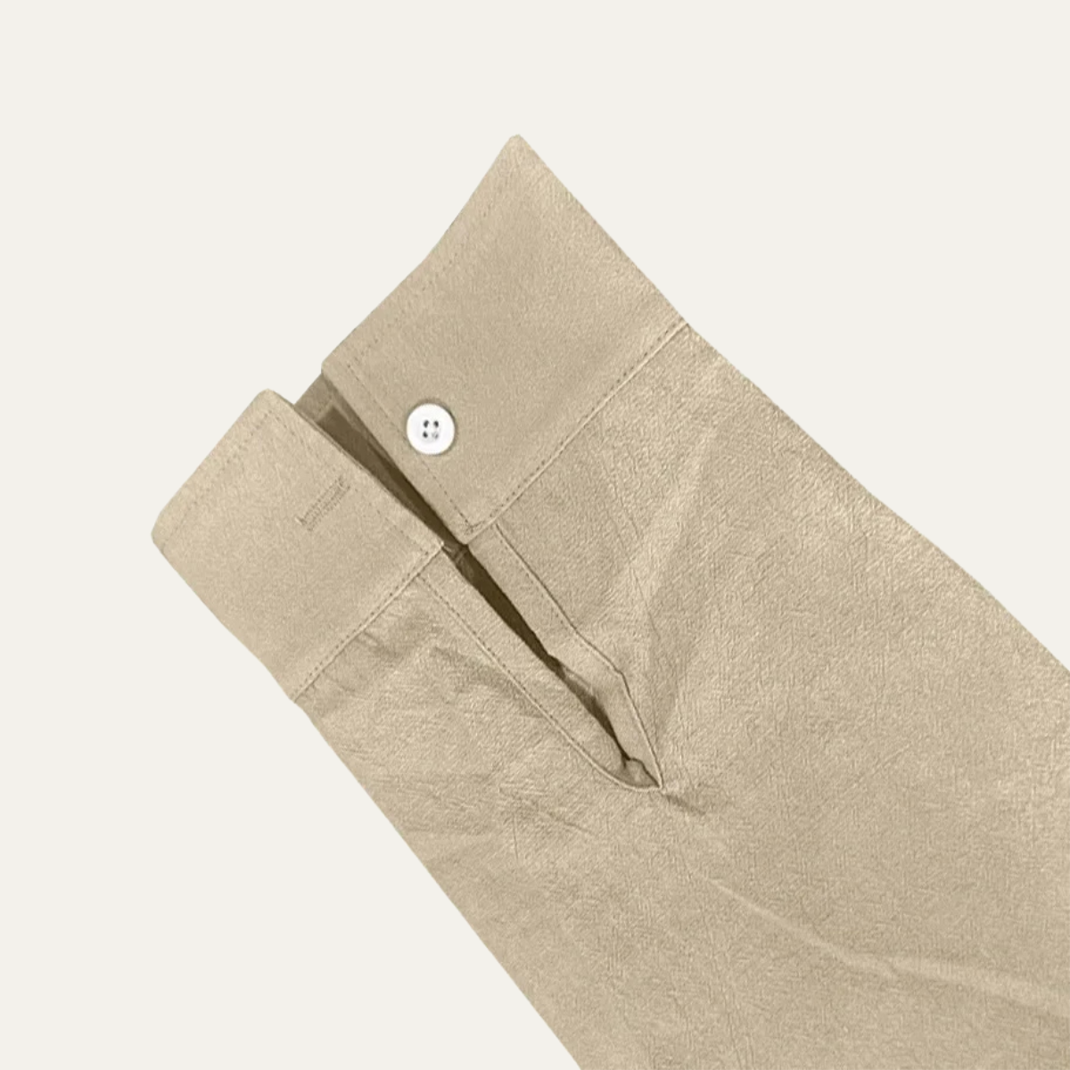 Sage | Men's Linen Lounge Set Cream Button Up Shirt Wide Leg Pants