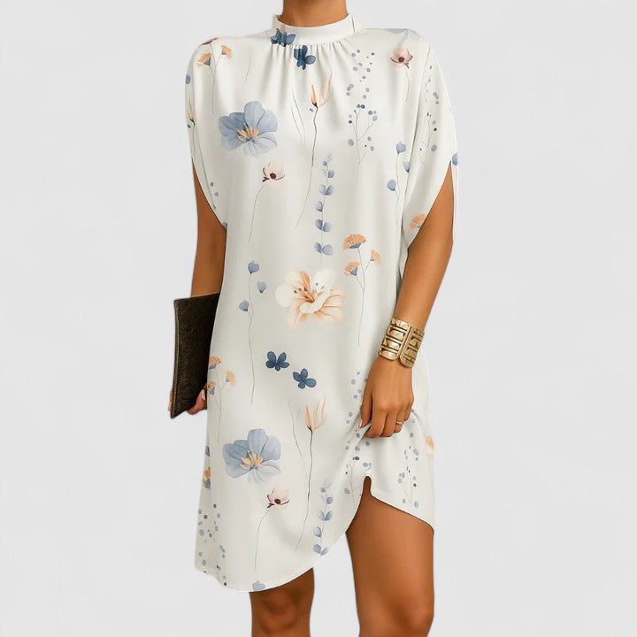 Maeve | Women's Relaxed Shift Dress Pink Short Sleeve