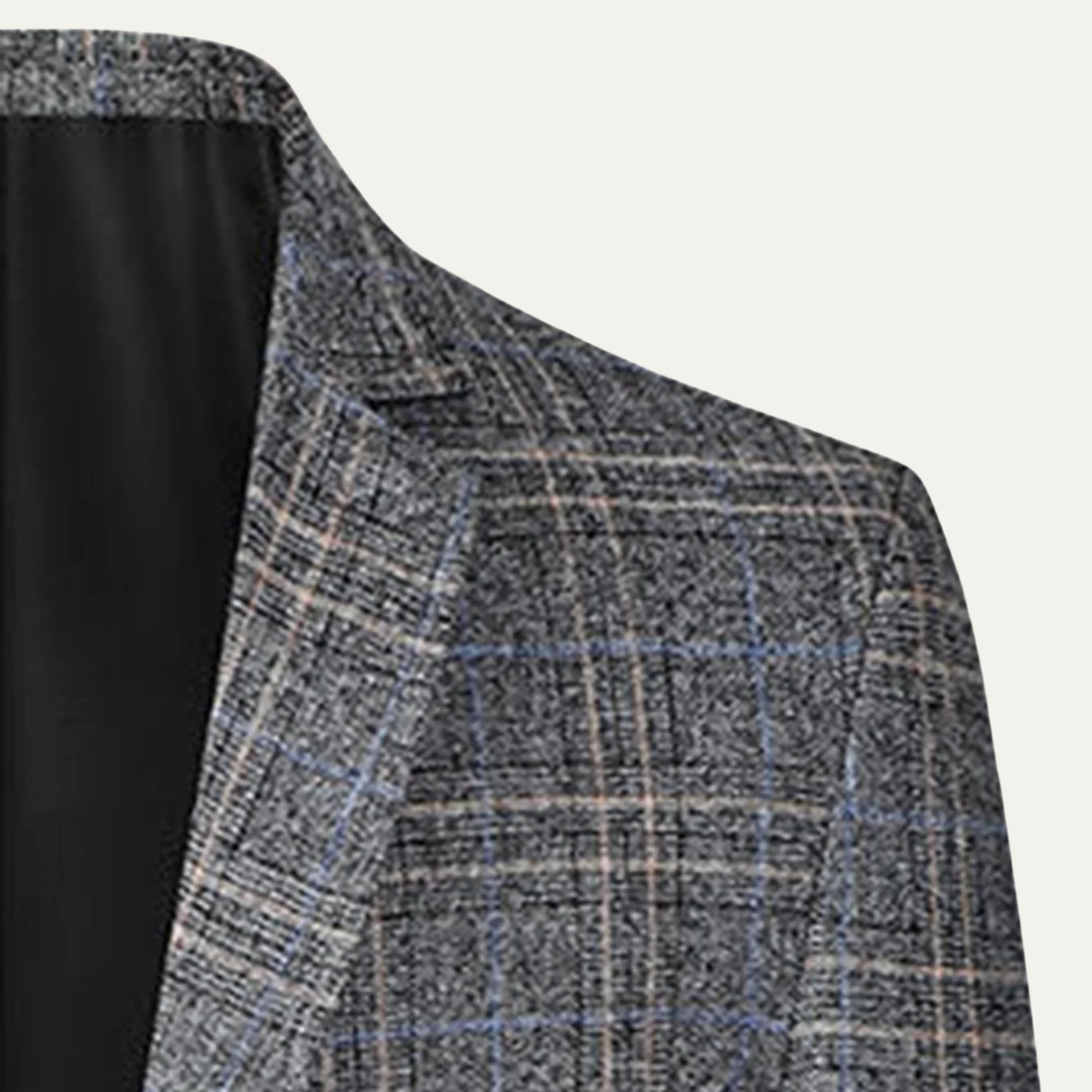 Axel | Men's Check Blazer Gray Lightweight Slim Fit