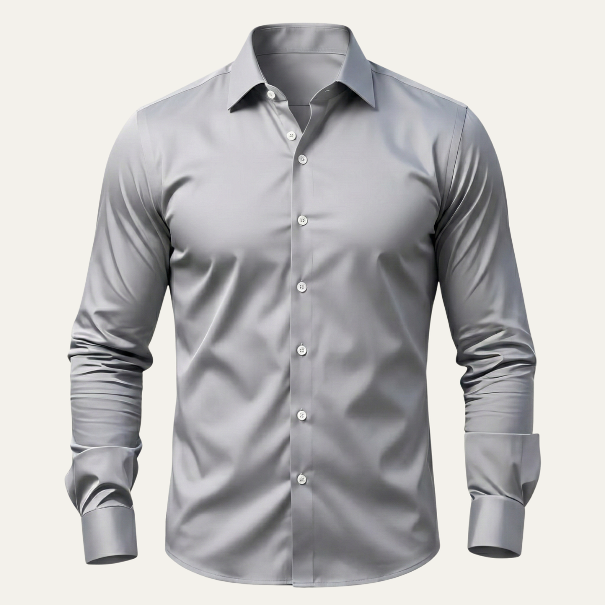 Kade | Men's Button Up Shirt Navy Long Sleeve Stretch