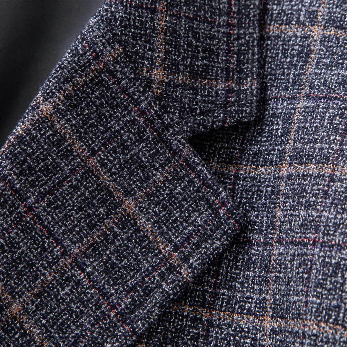Blake | Men's Casual Blazer Navy Plaid