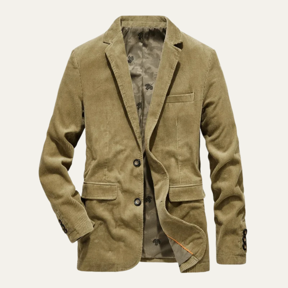 Beau | Men's Casual Corduroy Blazer Brown Button Up