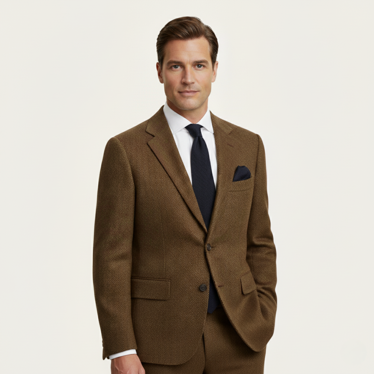 Rowan | Men's Brown Tweed Blazer Smart Casual Sport Coat