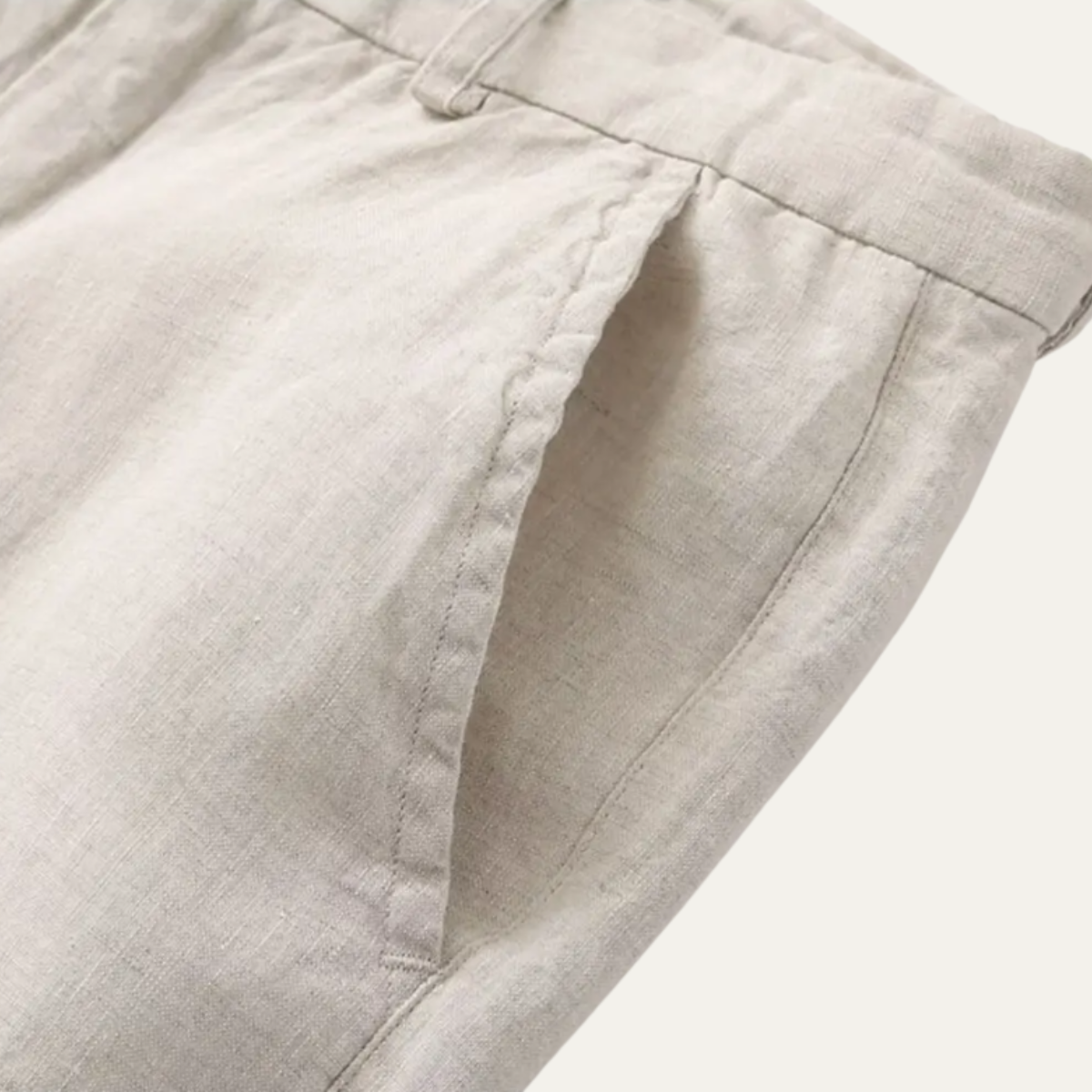 Knox | Men's Linen Pants Cream Relaxed Fit