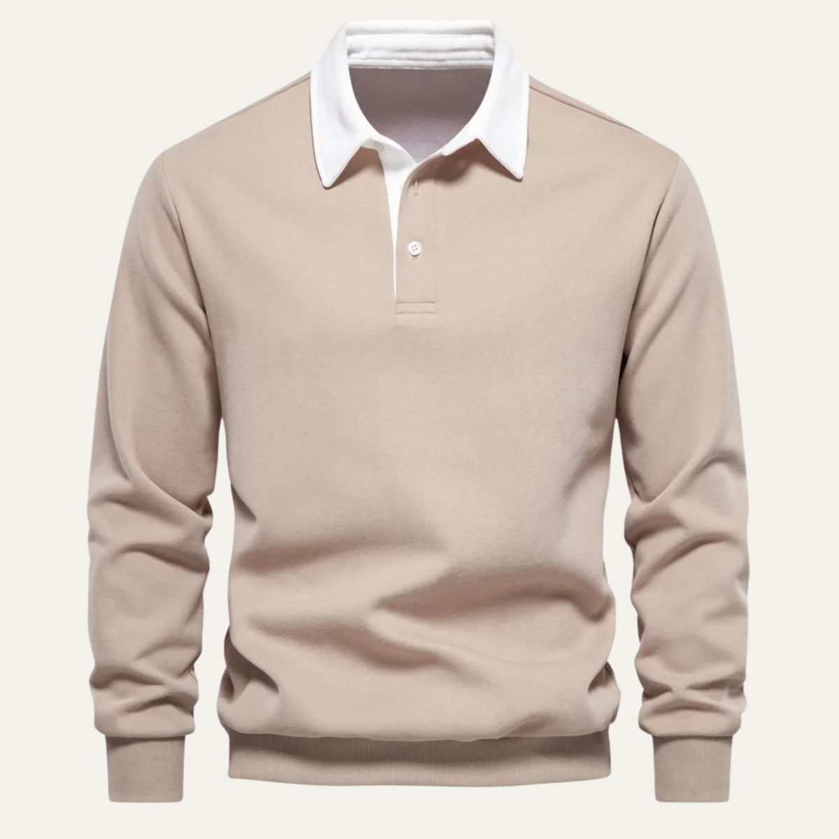 Ash | Men's Smart Casual Polo Collar Sweater Navy White