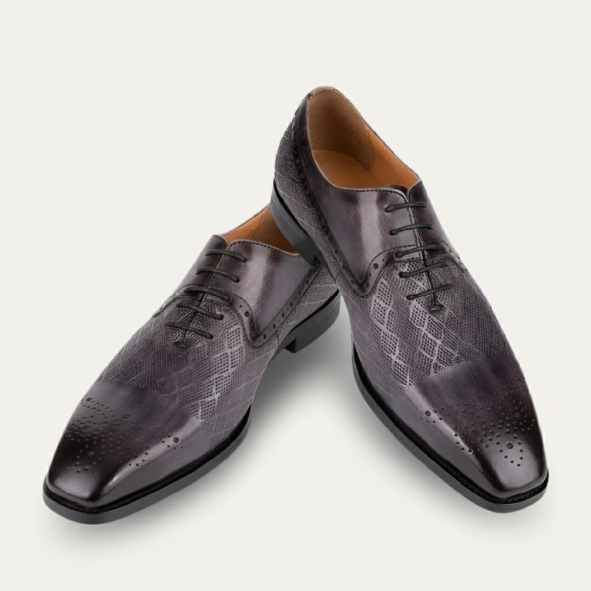 Rowan | Men's Black Leather Oxford Dress Shoe Lace Up