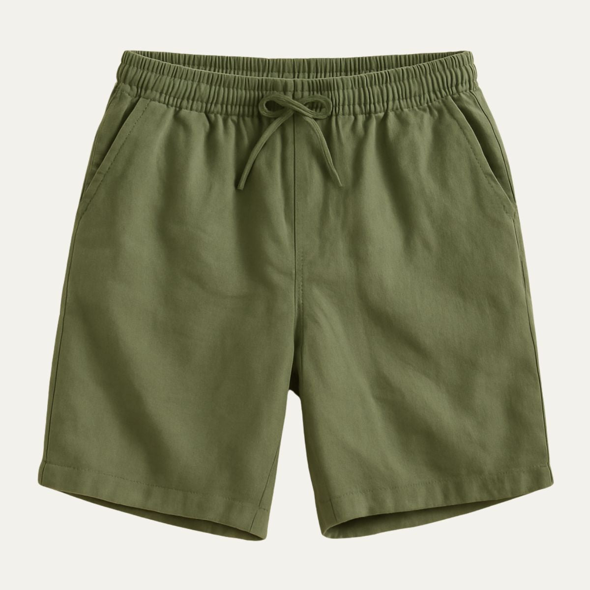 Bram | Men's Linen Shorts Cream Drawstring