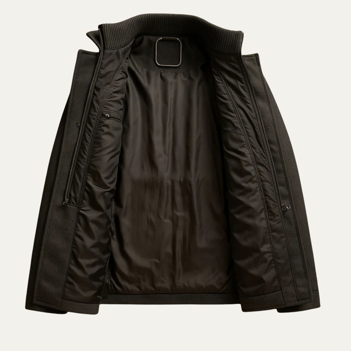 Bram | Men's Wool Overcoat Black