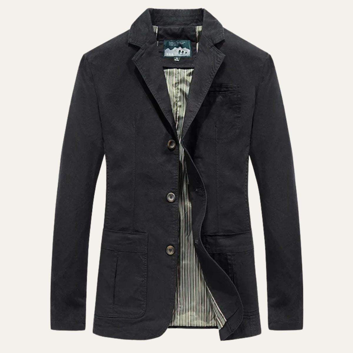 Sage | Men's Casual Cotton Blazer Olive Green Lined