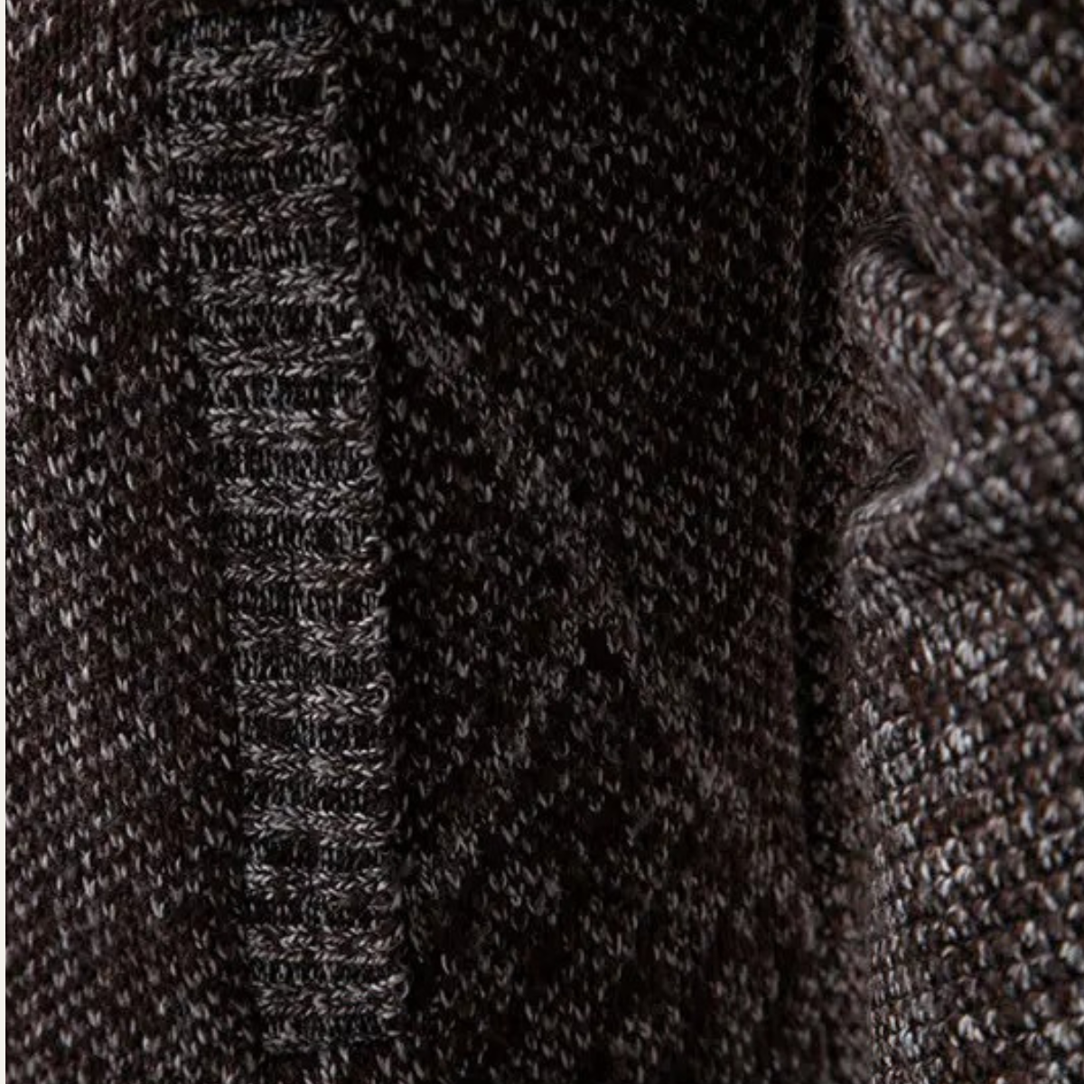 Wyatt | Men's Cable Knit Cardigan Charcoal Gray Diamond Pattern
