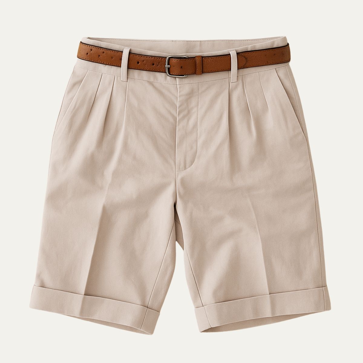 Rowan | Men's Tailored Pleated Shorts Navy