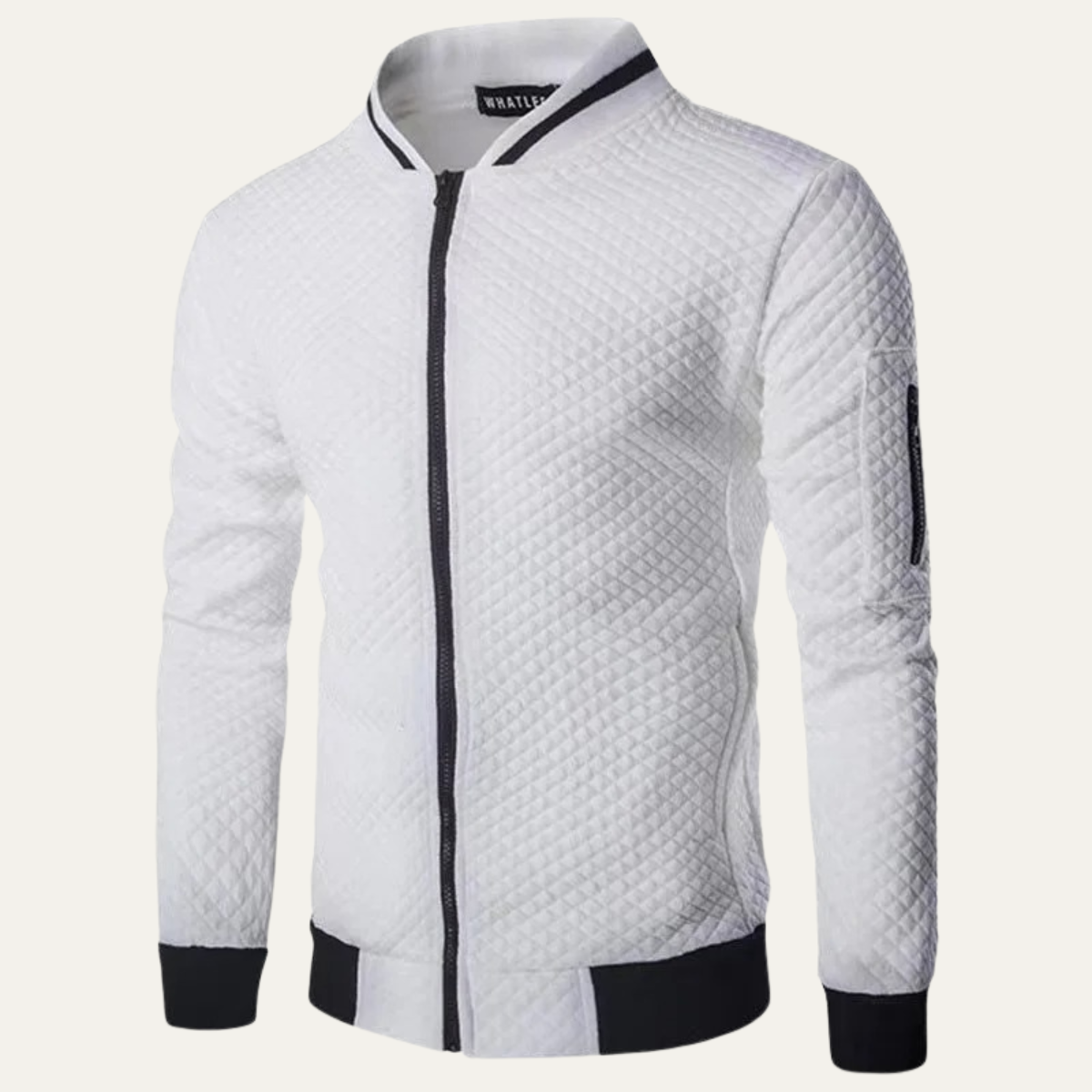 Blake | Men's Quilted Bomber Jacket Black Zip Up