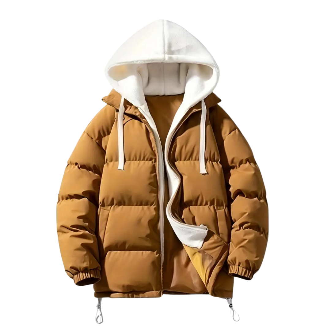 Ada | Women's Puffer Jacket Black Sherpa Lined Hood