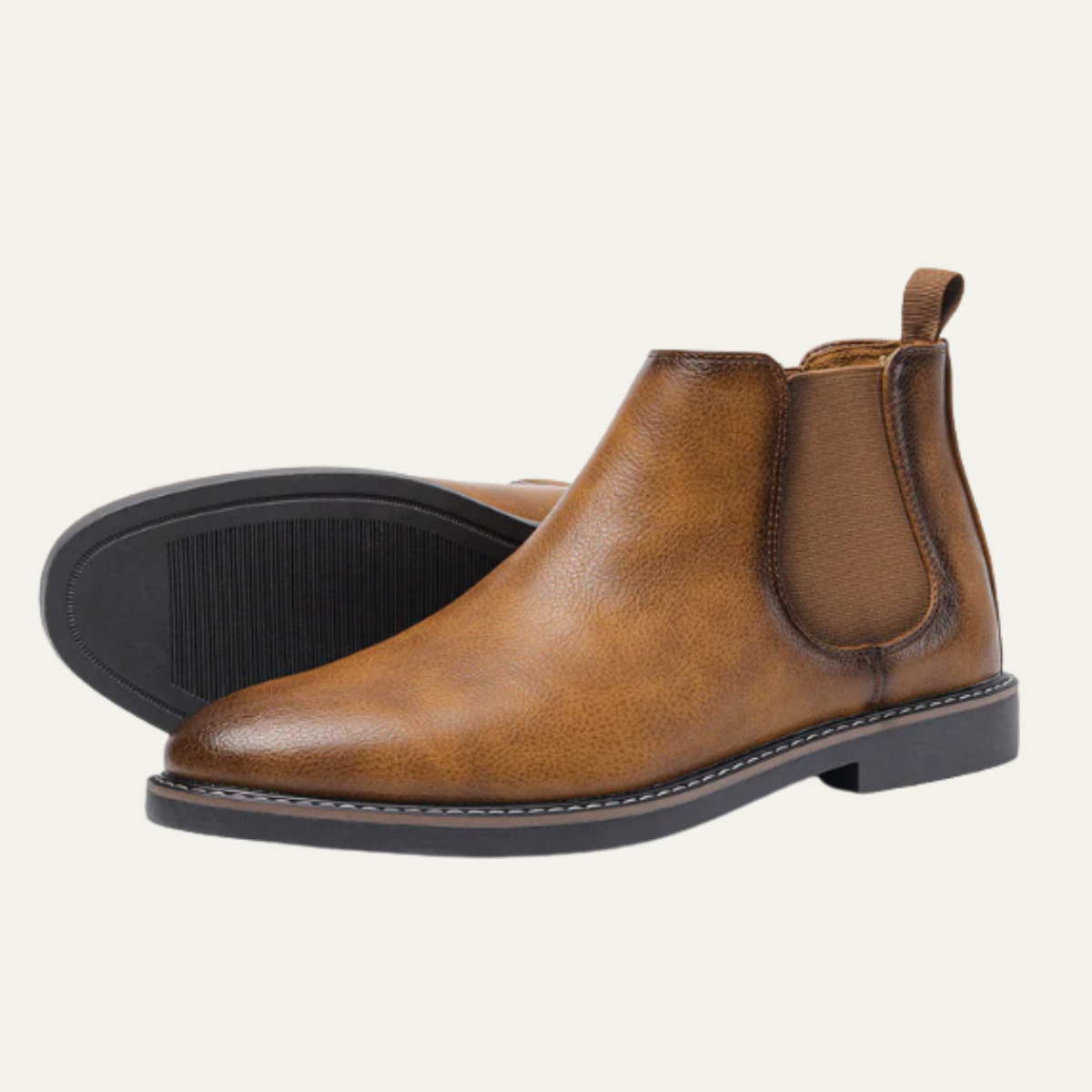 Axel | Men's Chelsea Ankle Boots Brown Leather