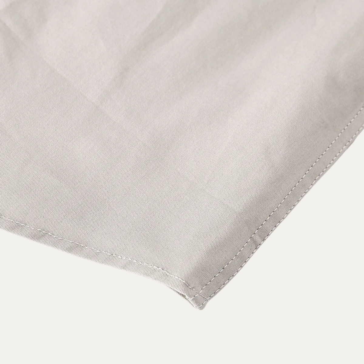 Axel | Men's Casual Button Up Cargo Shirt Cream Long Sleeve