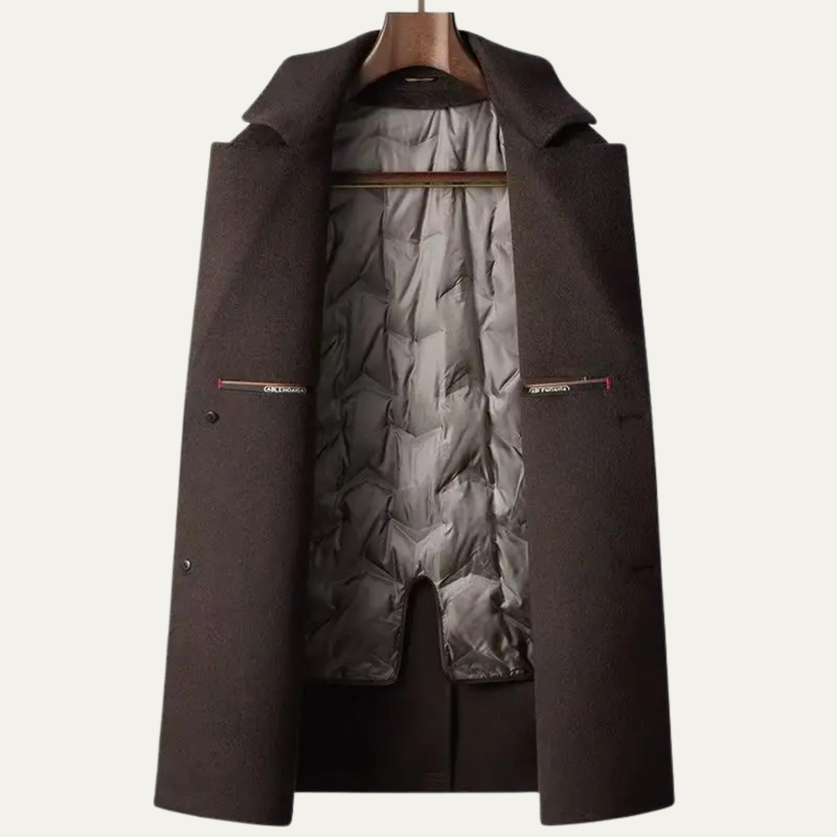 Callum | Men's Smart Casual Overcoat Brown