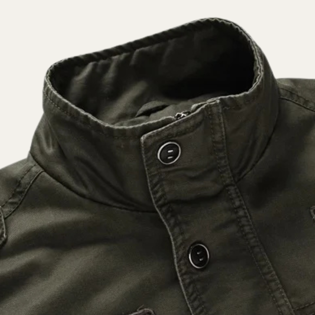 Axel | Men's Military Utility Jacket Olive Green Multi Pocket