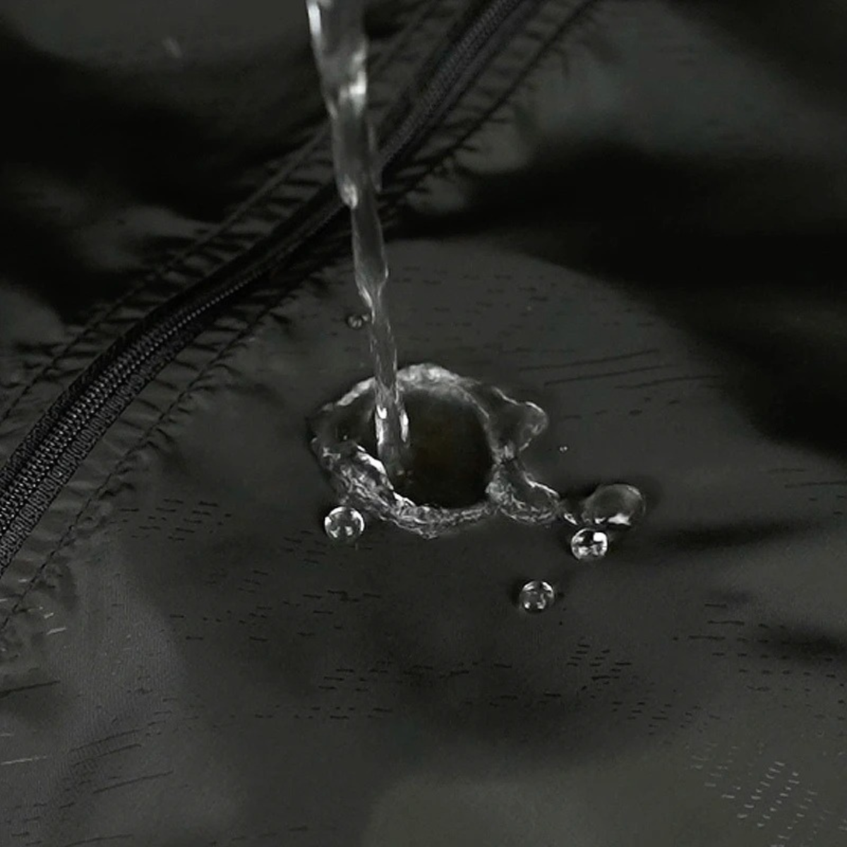 Flint | Men's Lightweight Windbreaker Black Hooded Waterproof