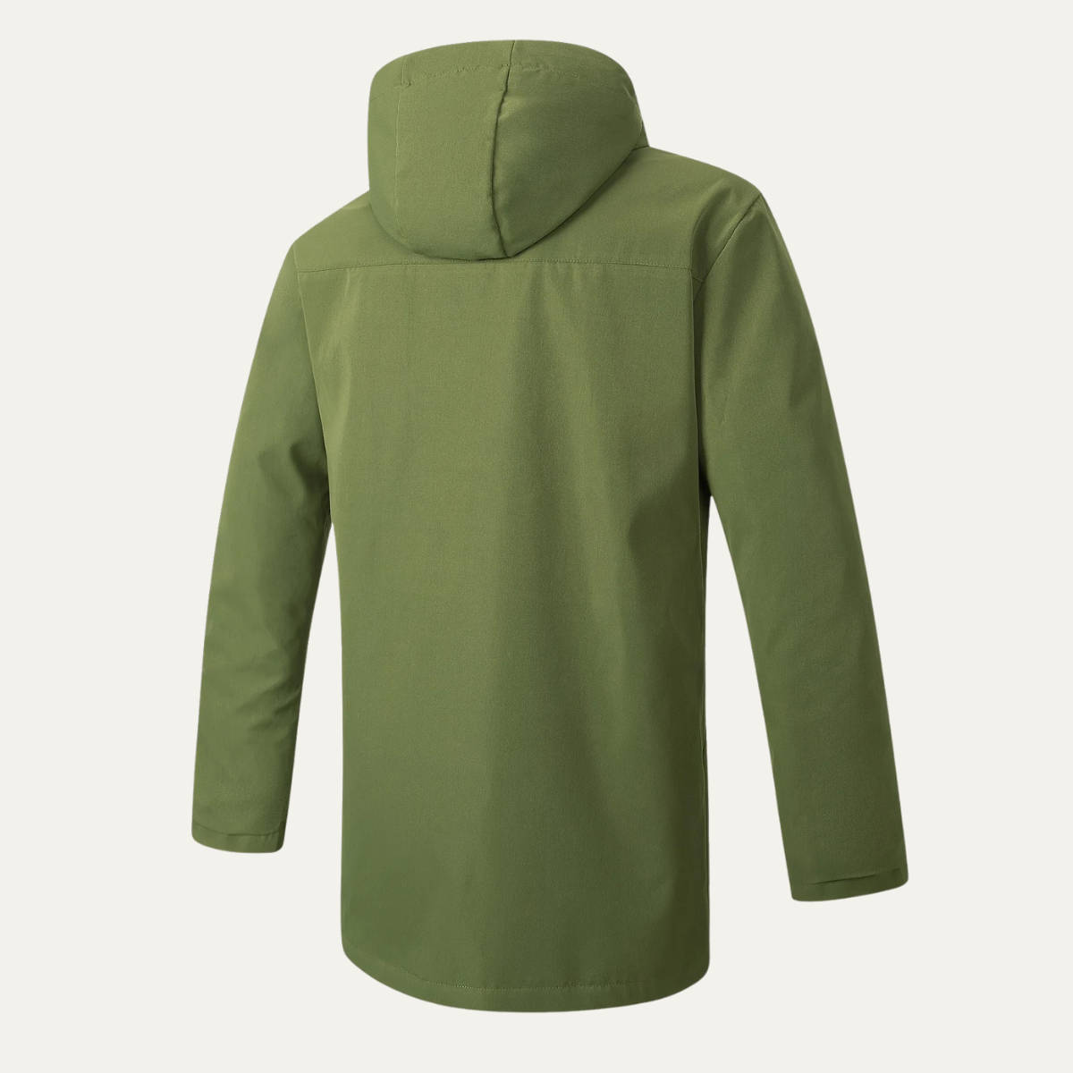 Ash | Men's Lightweight Rain Jacket Olive Green Hooded