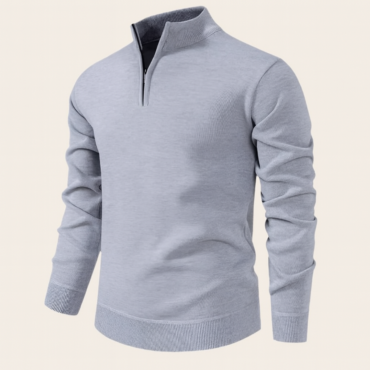 Nash | Men's Quarter Zip Sweater Gray