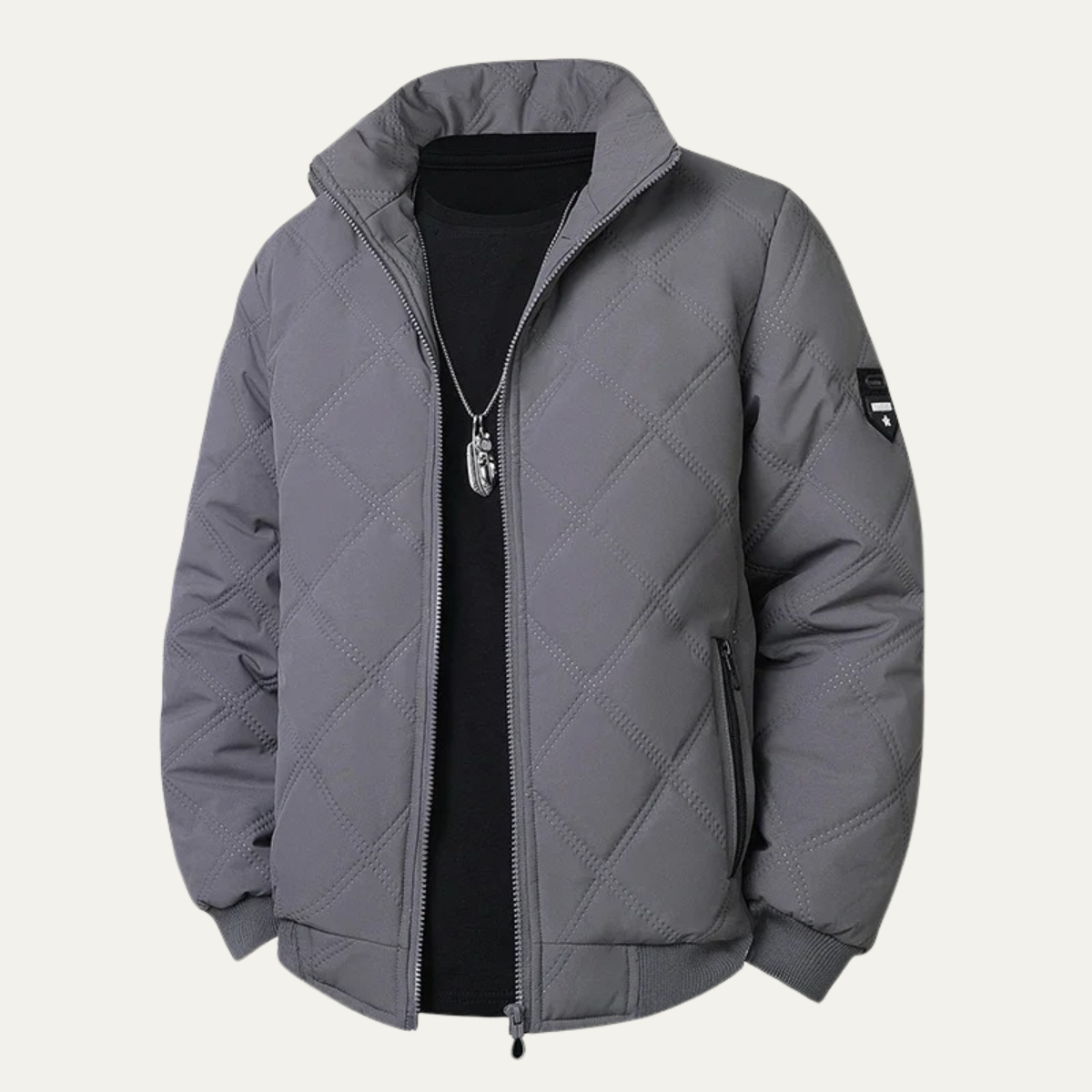 Callum | Men's Quilted Puffer Jacket Sage Green