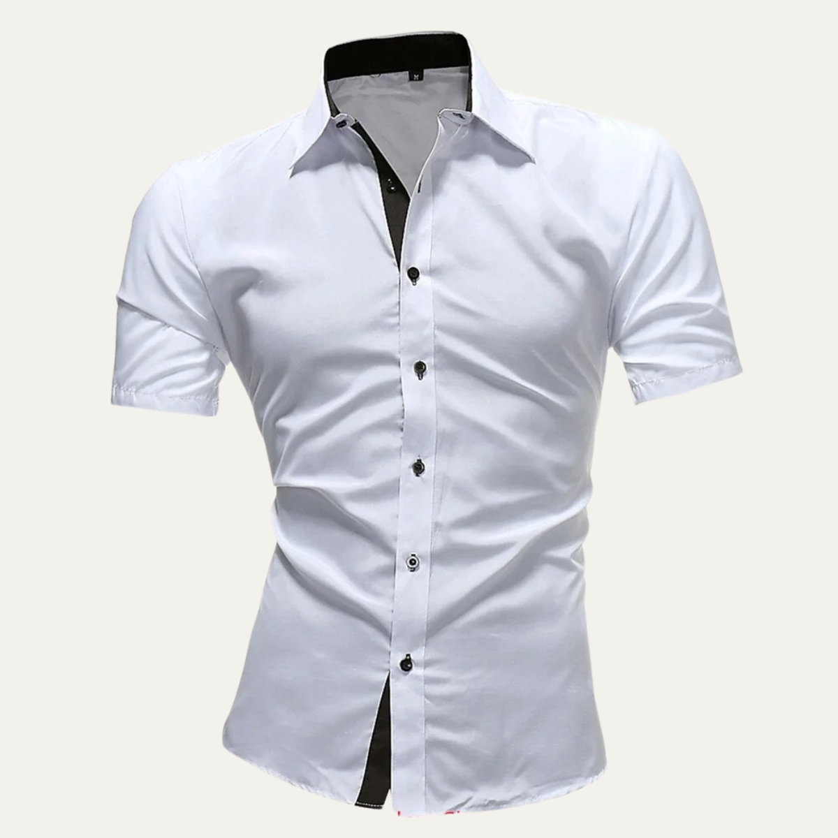 Cyrus | Men's Smart Casual Button Up Shirt Navy White Trim
