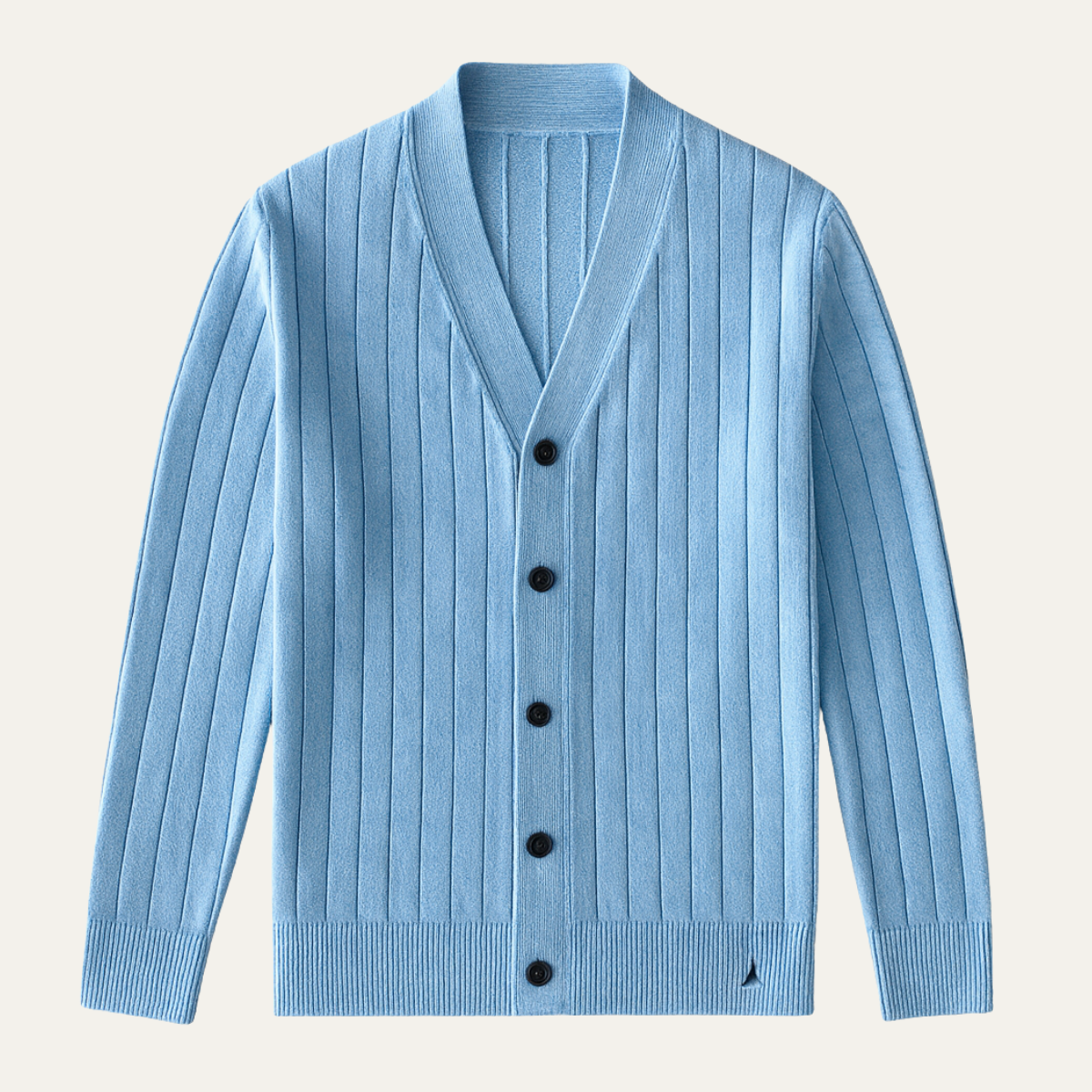 Axel | Men's Smart Casual Pinstripe Cardigan Light Blue Button Up