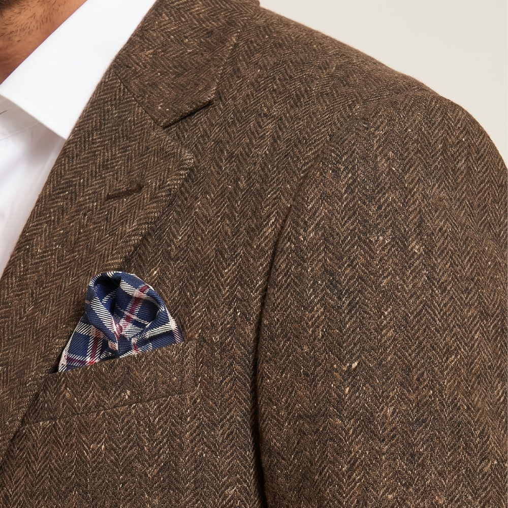 Bram | Men's Herringbone Wool Blazer Tweed Single Breasted