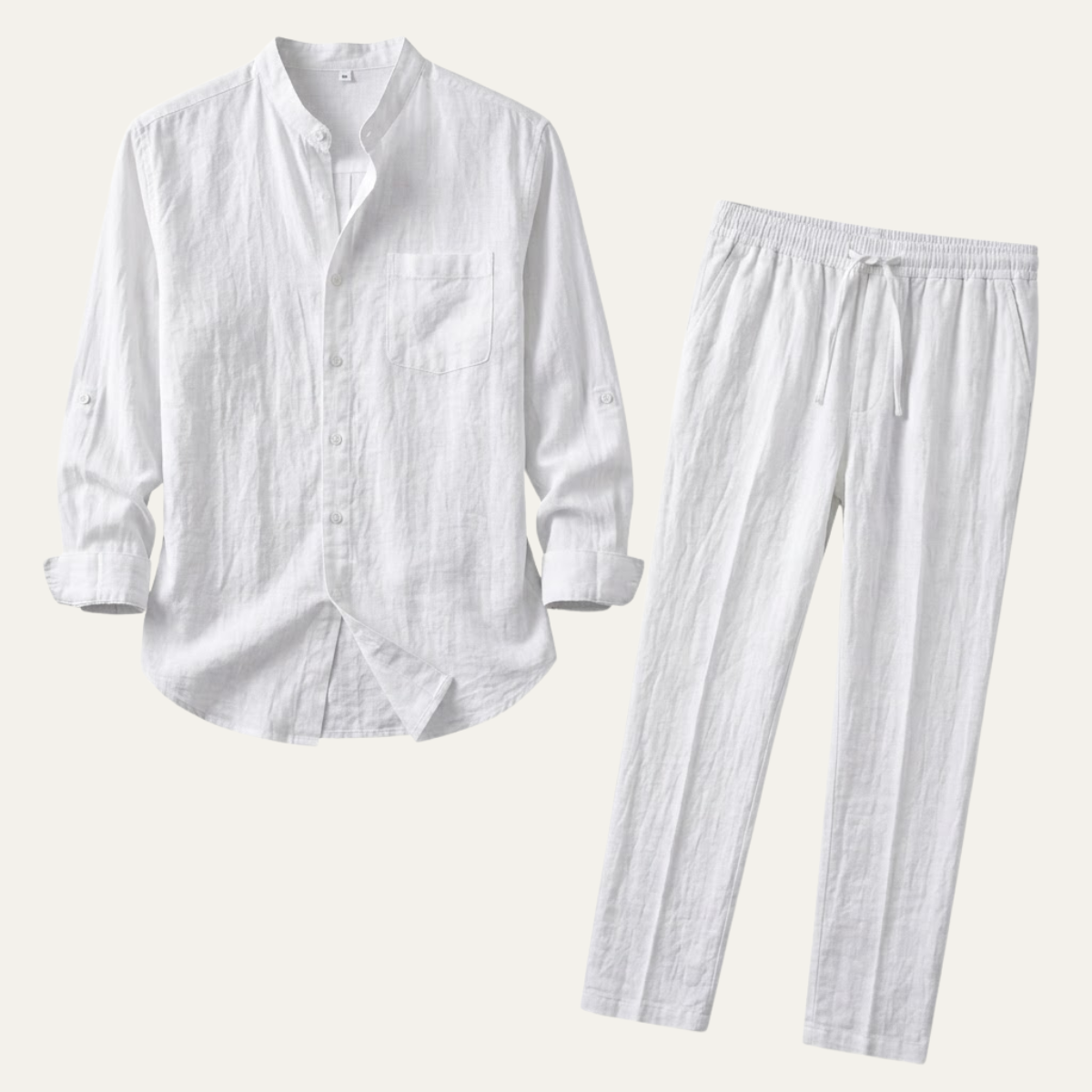 Rhys | Men's Relaxed Linen Lounge Set Gray