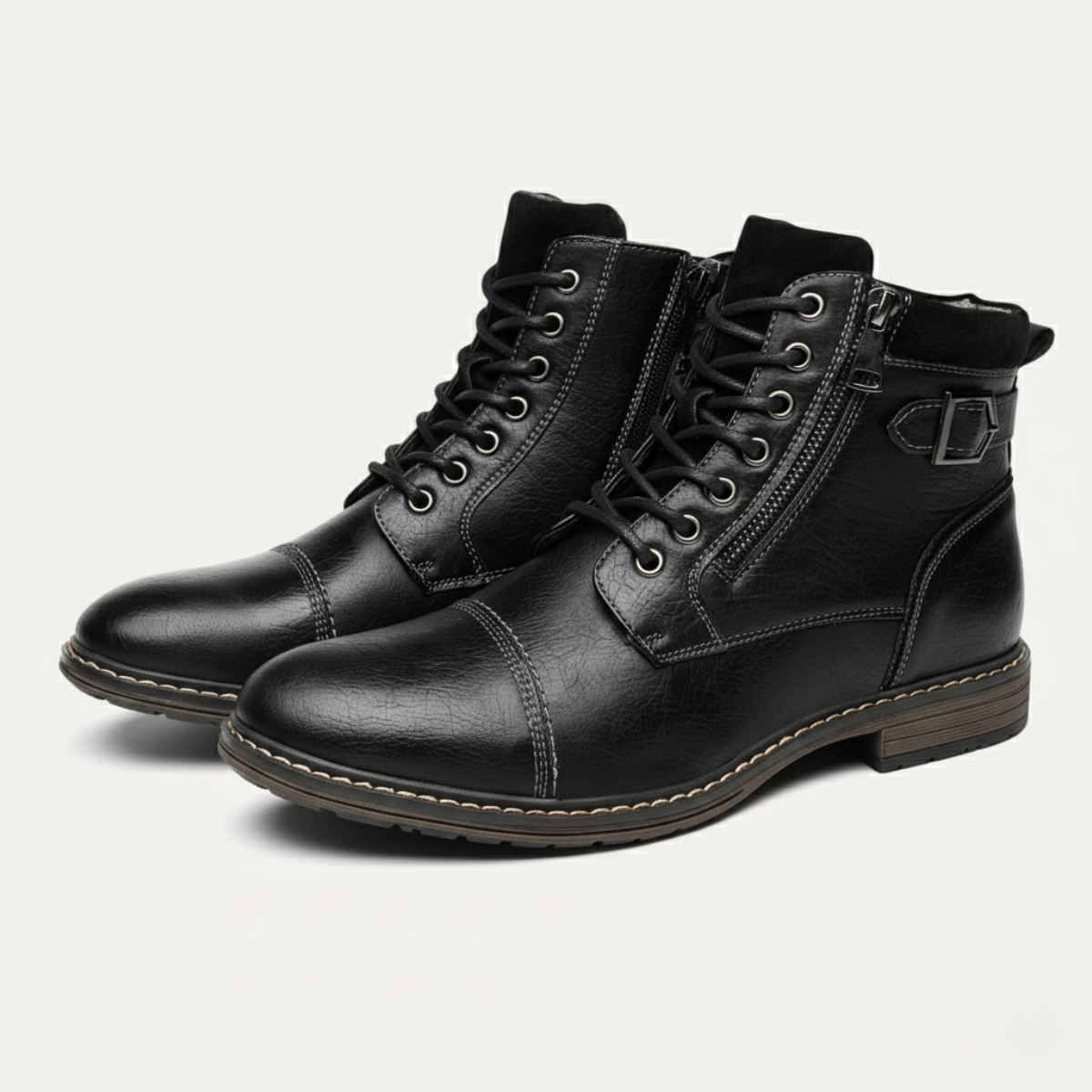 Axel | Men's Casual Vintage Leather Ankle Boots Brown