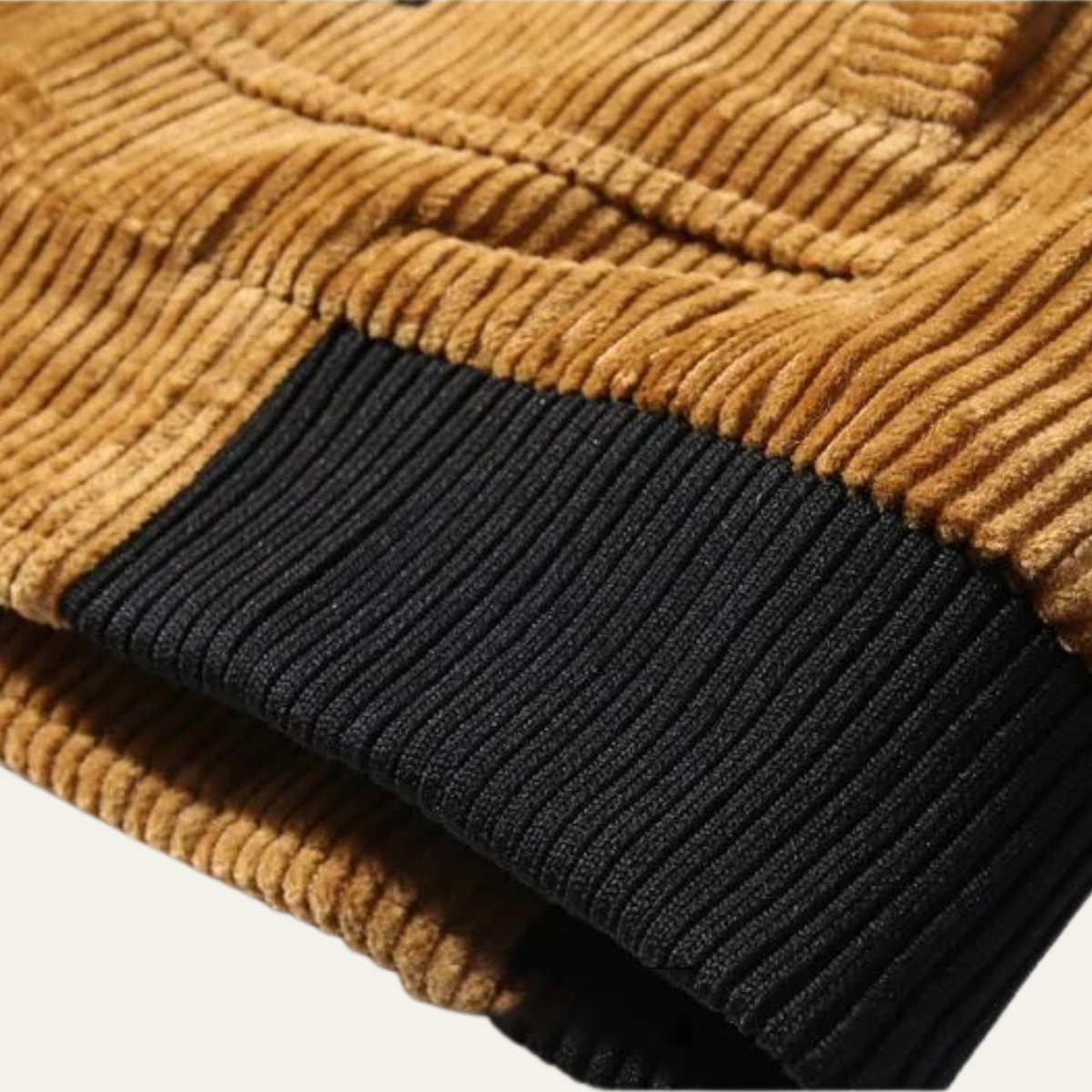 Axel | Men's Corduroy Jacket Camel Sherpa Lined