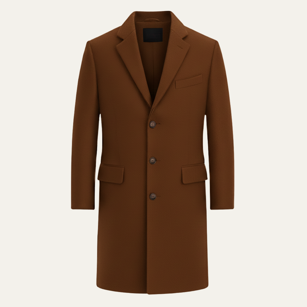 Blake | Men's Smart Single Breasted Wool Overcoat Black